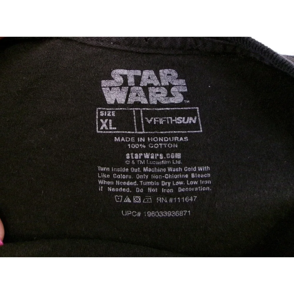 Star Wars The Mandalorian Grogu Boba Fett Black‎ Graphic T-Shirt XL Fifth Sun